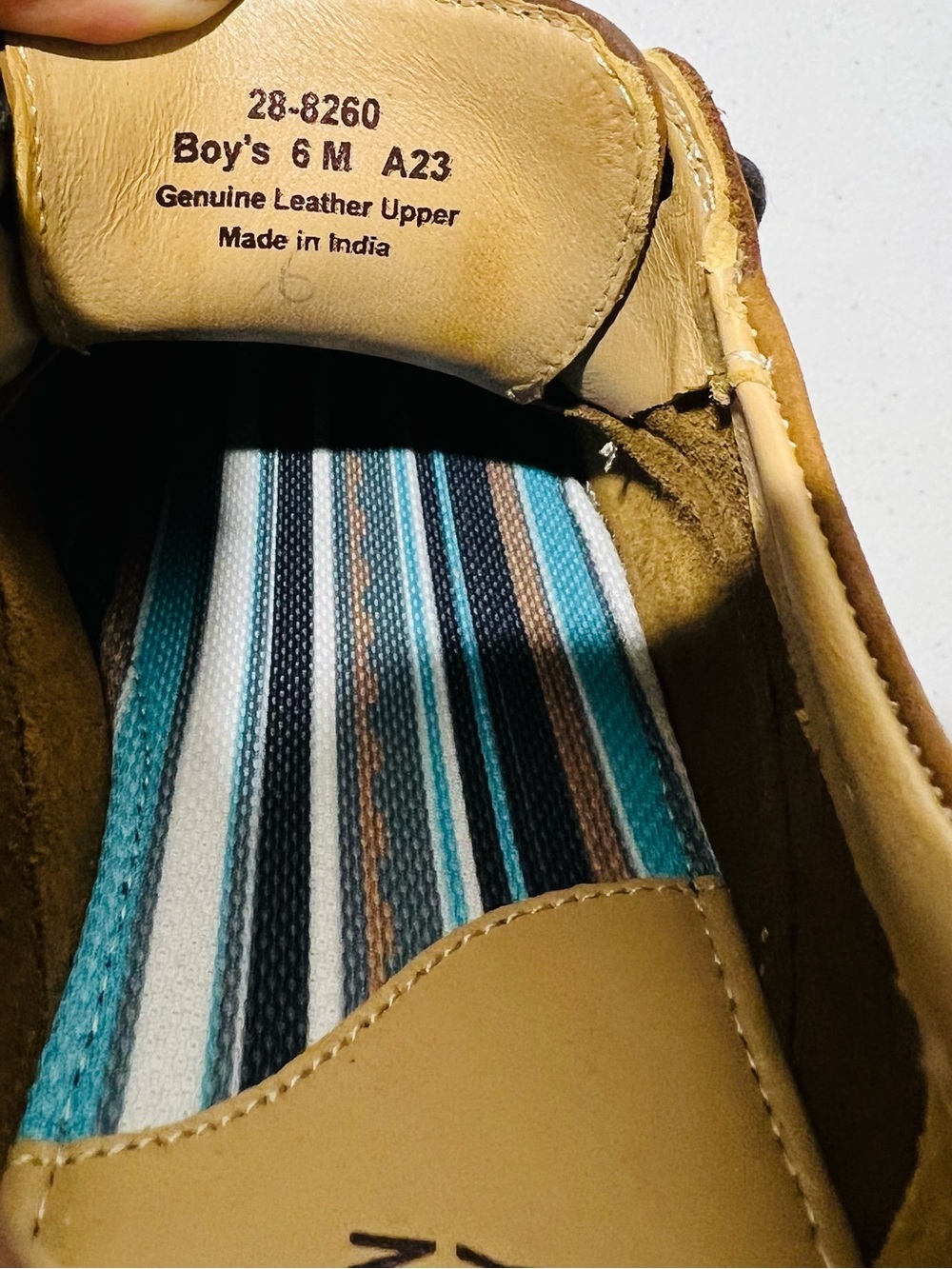 Johnston & Murphy Boys Size 6M Genuine Leather Brown Lace-Up Casual Shoes - Picture 5 of 5